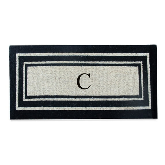 First Impression Westwood Classic Border Monogrammed Coir Door Mat