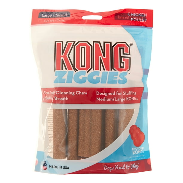 KONG Ziggies Large Chicken Dry Dog Treat, 6 Ct