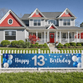 thumbnail image 4 of Blue Theme Happy 13th Birthday Banner Decorative Party Background for Birthday Celebration Event Indoor Decoration Kids Party, 4 of 7