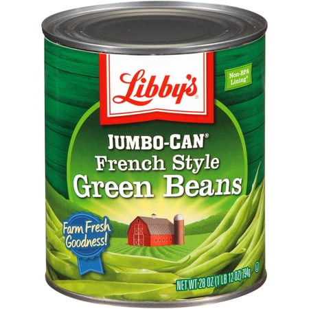 Libby's jumbo-can french style green beans, 28 oz (Pack of 6)