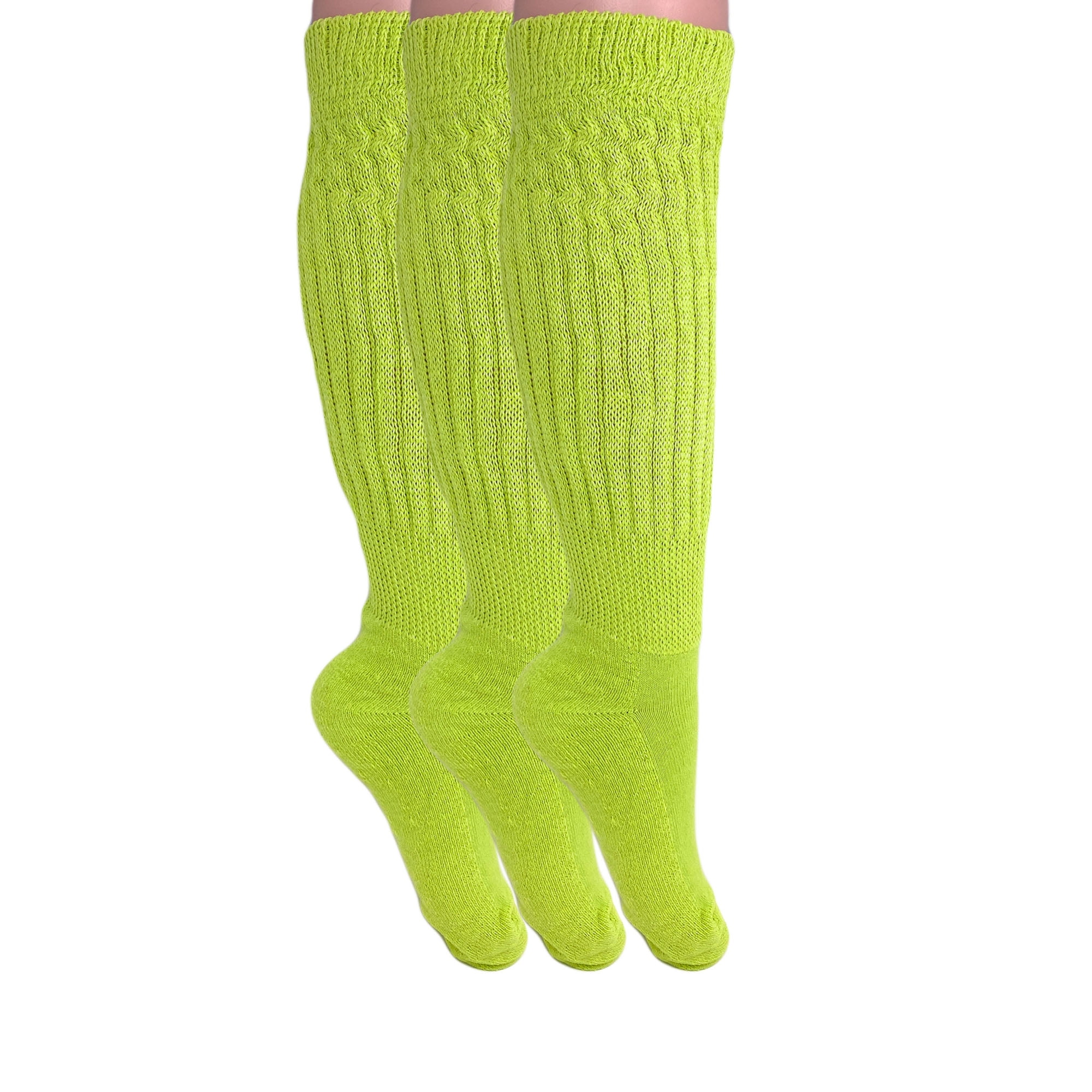 Almond Green Boot Socks for Women Slouch Socks 3 Pairs Size 911