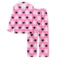 thumbnail image 5 of Ulitacool Halloween Pajamas Womens Round Neck Sleepwear Cartoon Prints Top And Pants Jammies Short Sleeve Nightwear Autummn Winter Cute Homewear Xl D, 5 of 5