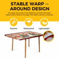 thumbnail image 4 of Christmas Table Cloths for 4 Foot Rectangle Tables, Xmas Tree Snowman Birch Snowflakes Balls Plaid Patio Waterproof Elastic Fitted Tablecloths, Washable Rectangular Table Cover for Camping, 4 of 8