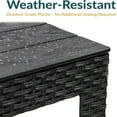 thumbnail image 3 of Outdoor Side Table for Backyard or Front Porch - Plastic Adirondack Square End Table for  or Poolside - Black, 3 of 8