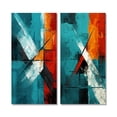 thumbnail image 2 of Designart "Ineffable Love Teal Abstract III" Abstract Painting Wall Art Set Of 2 - Modern Red Gallery Set For Office Decor, 2 of 6