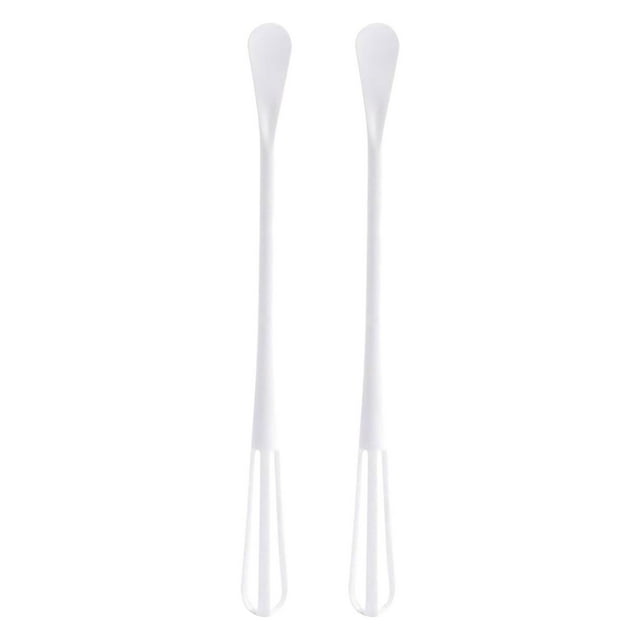 Double Head Kitchen Whisk and Spoon Set 2-in-1 Non-Scratch Egg Beater with Measuring Spoons for Baking, Cooking, Mixing | Space-Saving Kitchen Gadget (2-Piece)