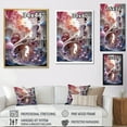 thumbnail image 4 of Designart "Pastel Surrealism In The Cityscape" Surrealism Floater Framed Wall Art Living Room, 4 of 5