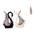 thumbnail image 1 of Elegantes figuras de cerámica de cisne y escultura de resina de de Lutero, adorno de escritorio para estantería, aniversario, oficina, coche, 1 of 8