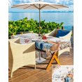 thumbnail image 5 of Outdoor Tablecloth with Umbrella Hole & Zipper, Orange Blue Pumpkins Fall Rectangle Tablecloth 60x84 Inch, Vintage Thanksgiving Wheat Patio Table Cover Waterproof Table Cloth for Picnic/Party, 5 of 6