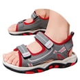 thumbnail image 1 of QHFBli Sandales de Marche pour Garçons Soutien de Voûte Plantaire Sandales Orthopédiques de Récupération de Randonnée Coussin Athlétique Épais Sangle Ajustable Rouge 5,5-6 Ans, 1 of 7