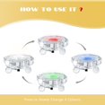 thumbnail image 2 of ZEERSHEE Multicolor LED Light Base for Crystal Ball and 3D Glass Art Small Round Display Stands with USB Battery Operated Pedestals for Children Bedside Night Light, 2 of 8