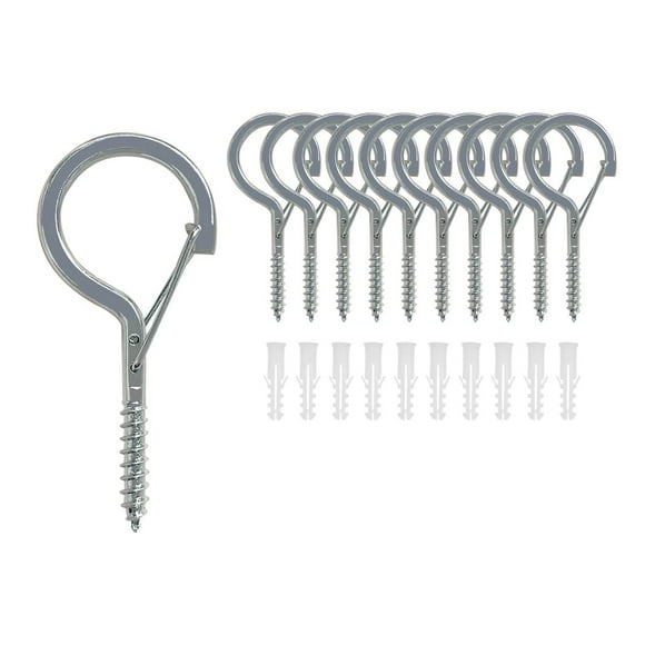 20PCS 2.3" galvanized Screw-in Hooks for Hanging Ornaments Christmas Gift Micro Screws Stainless Steel Self-Tapping Screws Wood Screws Metal Screws