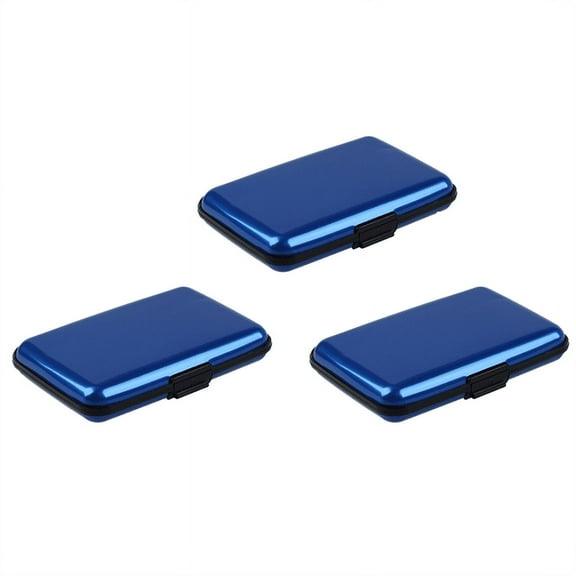 3X Waterproof Business Id Credit Card Wallet Holder Aluminum Metal Case Box (Random Color)