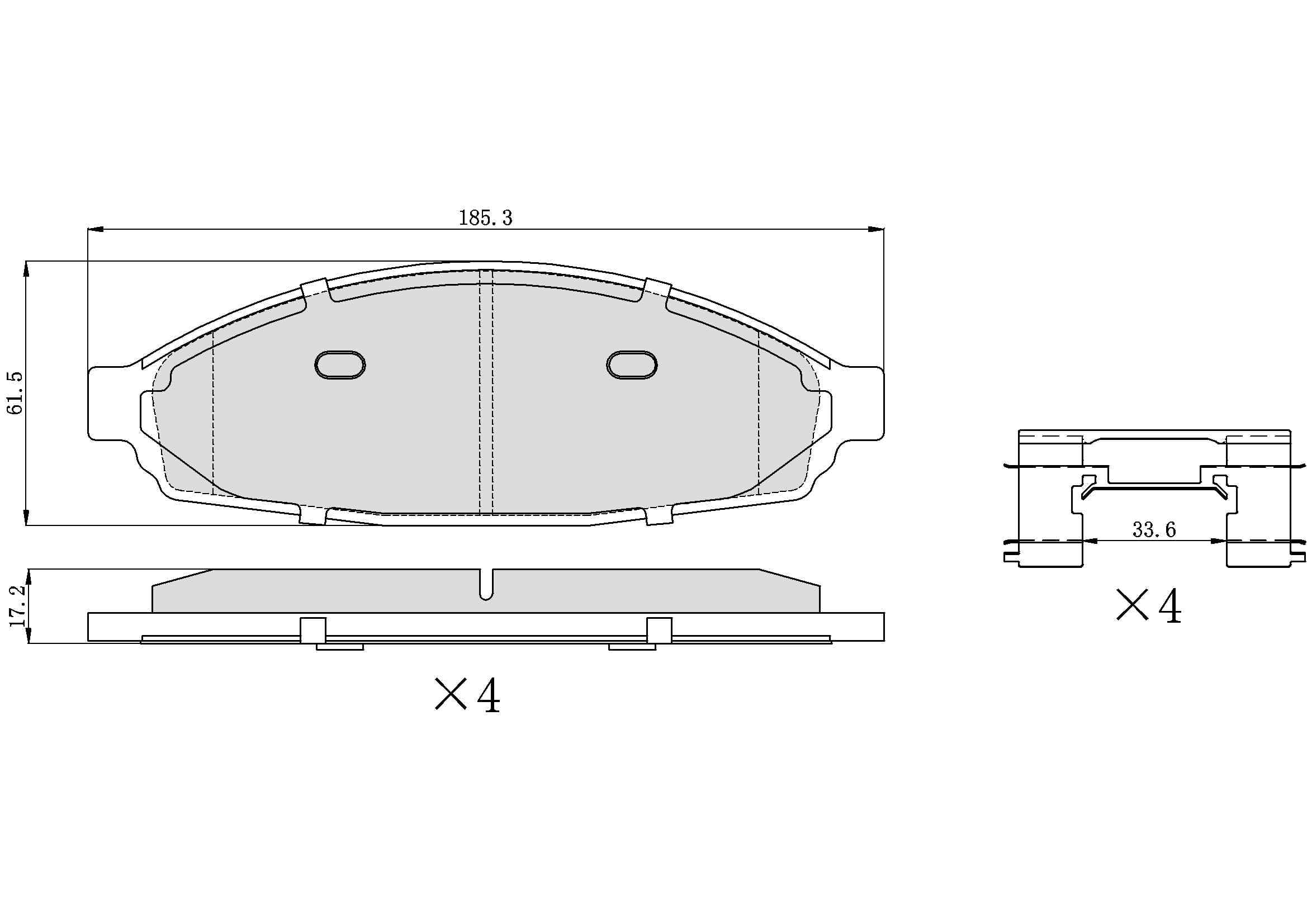 Ultra HC 1000 Brake Pad Set, Front HC10.0931.0.F, Ford Crown Victoria 2011-2003