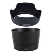 2 Pcs Lens Hood Camera Lens Hood for EF-S: 1 Pcs EW-63C EW63C 18-55Mm F / 3.5-5.6 IS STM Lens Hood & 1 Pcs ET-63 55-250Mm F4-5.6 IS Lens Hood