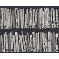 thumbnail image 1 of SHONER WOHNEN 5 - Floral Stripped Books Design Grey Wallpaper Roll, 1 of 2