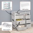 thumbnail image 6 of KORIMEFA Baby Changing Table with Laundry Hamper, 6 Storage Drawers and Pad, Changing Table Dresser, Baby Diaper Change Station, White, 6 of 11