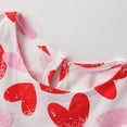 thumbnail image 5 of Bainana Red Girls' Summer Casual Dress Child Heart Print Short Sleeve Crew Neck A Line Dresses Soft Breathable Little Girls Festival Party Dailywear Size 7-8 Years, 5 of 6