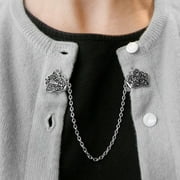 Evelots Sweater Collar Shawl Blouse Clip, Silver Butterfly-7 Assorted Styles