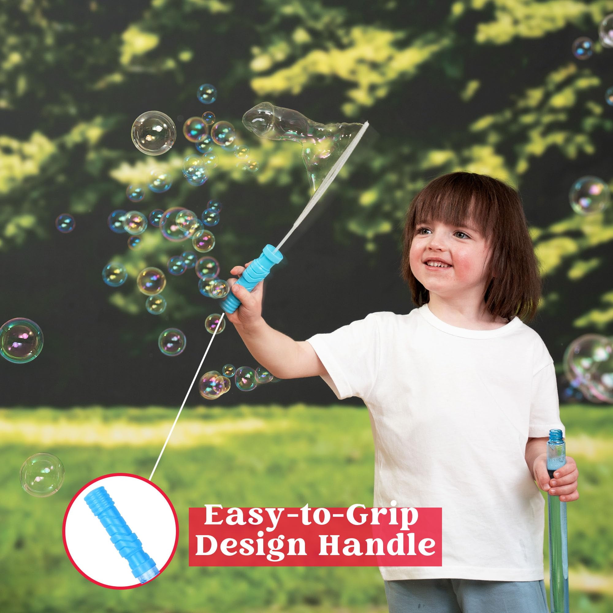 Syncfun 36 Pcs 14.6" Big Bubble Wands Bulk, Bubble Blower for Kids, Bubble Sticks Summer Toys for Party Favors, Easter, Birthday, Outdoor & Indoor Activity Use