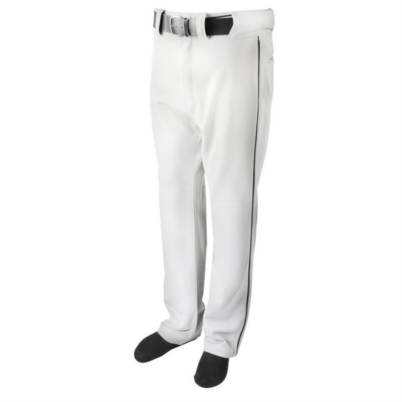BASEBALL PANT W/ PIPING-WHITE/BLACK-AL