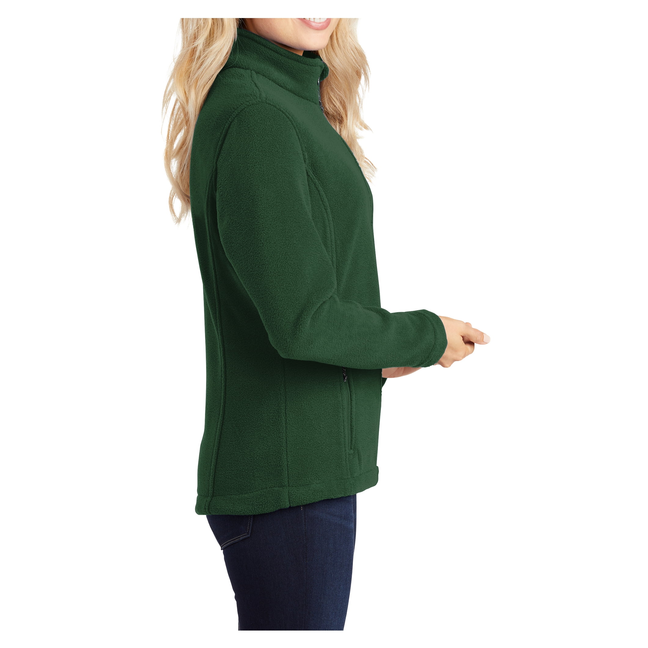 Womens Value Fleece Polyester Jacket Forest Green X-Small