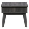 thumbnail image 4 of CorLiving Hollywood Mid-Century Dark Gray Square Side Table with Peek-a-Boo Storage Shelf - Square End Table - Ideal Decorative Table with Storage & Gray End Table for Living Room, 4 of 5