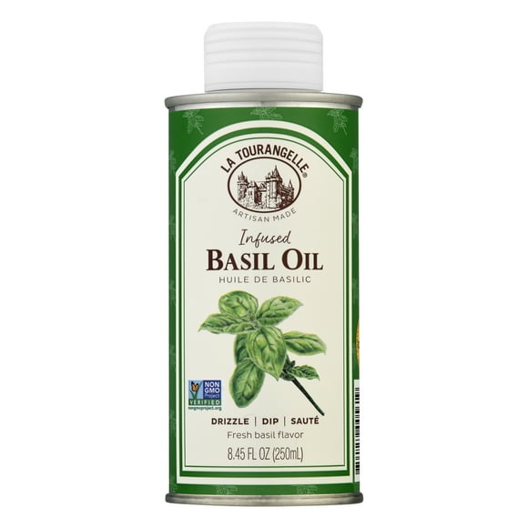 La Tourangelle , Huile de Tournesol Infusée au Basilic, 8,5 fl oz (l'Emballage Peut Varier)