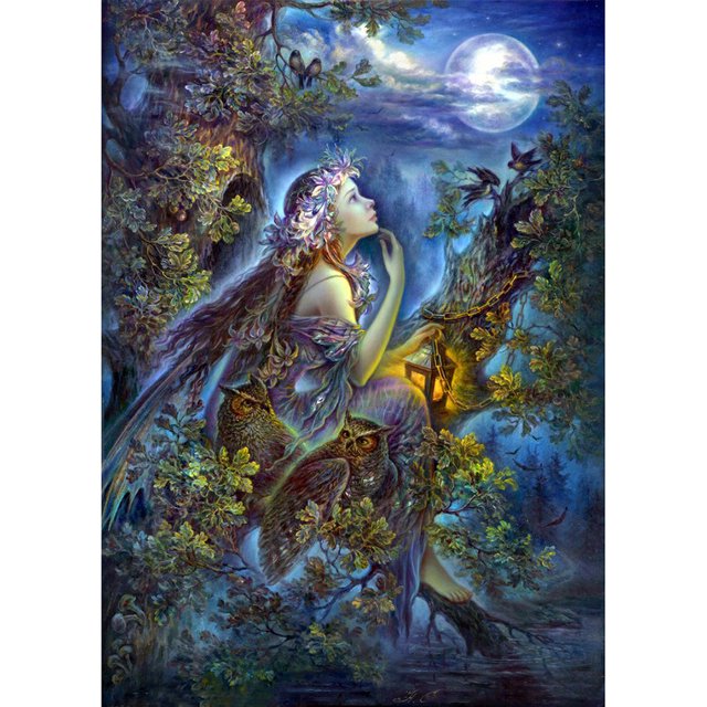 Pintura de diamante (DE9700) 5D DIY Cuadrado Diosa Luna Imagen de diamantes de imitación 40x50cm FLhrweasw Nuevo