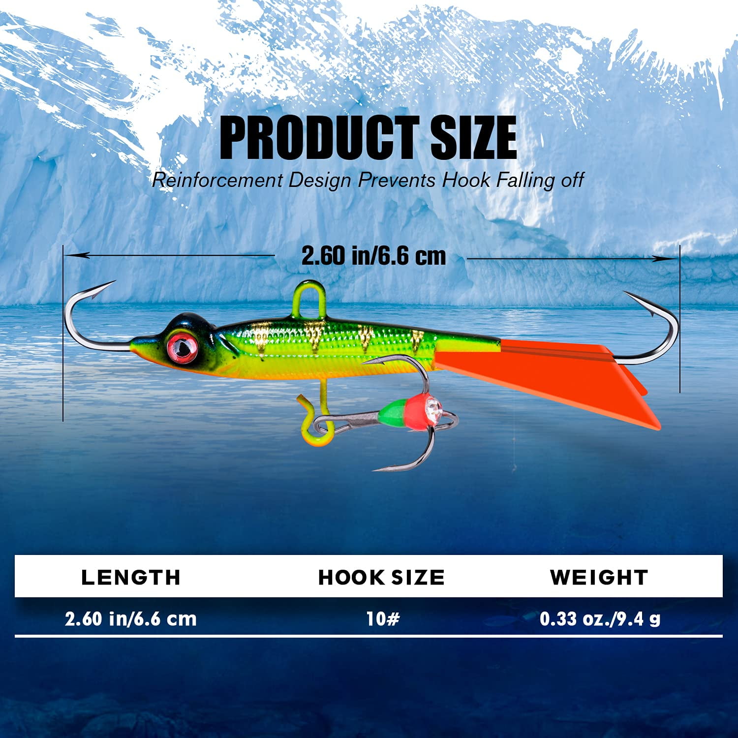 Buy Goture Micro Ice Fishing Jigs Set Ice Fishing Hooks Gear Ice Fishing Lures for Panfish