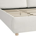 thumbnail image 4 of Lit Rembourré Moderne Minimaliste, Très Grand Lit, avec Tête de Lit Rembourrée, Recouvert de Tissu à Poil Bouclé, Sans Espace de Rangement, Matelas Non Inclus, Beige, 4 of 15