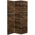 thumbnail image 7 of Oriental Furniture 6 ft. Tall Walnut Wood Pattern Canvas Room Divider - 3 Panel, 7 of 7