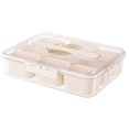 thumbnail image 3 of Caja de almacenamiento de especias con tapa y mango de bocadillos rectangulares Caja de bocadillos multifunción portátil para dulces Nueces vegetales Almacenamiento de frutas, 3 of 9