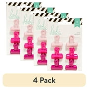 (4 pack) Heidi Swapp Bulldog Clips 1" 6/Pkg-Pinks