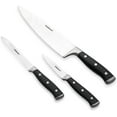 thumbnail image 3 of Cuisinart Classic Forged High-Carbon Stainless Steel full-tang Triple Rivet Knife Set With Black Blade Cover/Shealths (3-Piece), 3 of 3