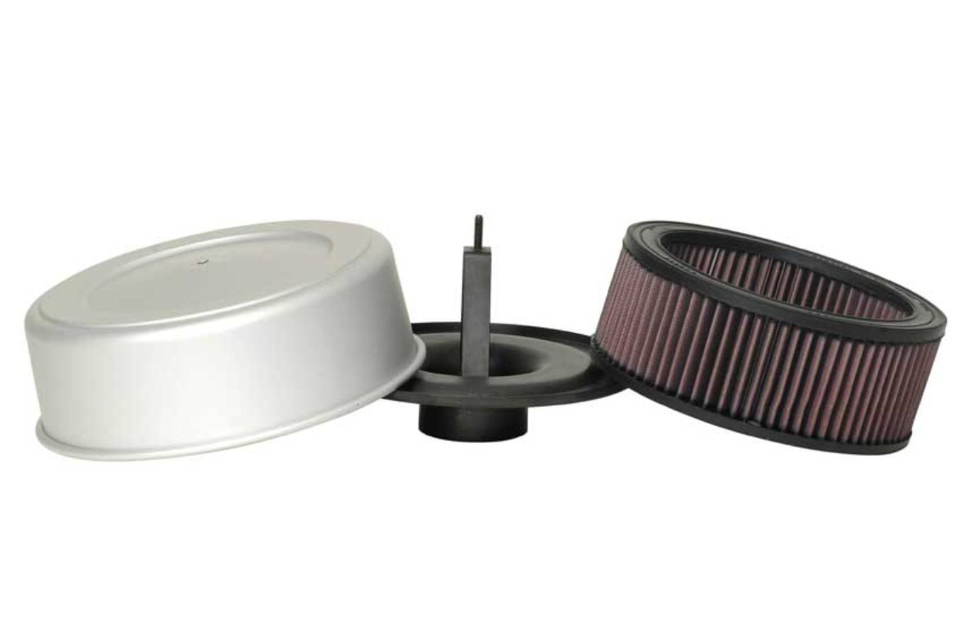 Premium K&N Covered Assembly Filter: High Performance Washable Replacement Engine Filter: Shape: Round Straight 55-1001 