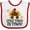 White and Red, variant on Inktastic Thanksgiving Cutest Turkey in Town Boys or Girls Baby Bib