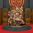 thumbnail image 3 of Resin Buddha Statue Buddha Figurines Traditional Miniature Antique Chinese Style Decors Buddhist for Tablep Home Yoga Office Ornament Bronze, 3 of 8