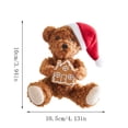 thumbnail image 3 of Plush Christmas Bear Hanging Ornament,Soft Stuffed Holiday Pendant with Hanging Loop,Indoor & Outdoor Decor for Christmas Tree,Front Door,Mall Scene And Seasonal Gift Selection, 3 of 8