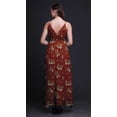 thumbnail image 2 of Bimba Feuilles Femmes Été Imprimé V Cou Long MaxiDressHoliday Resort Wear-XXX-Large, 2 of 5