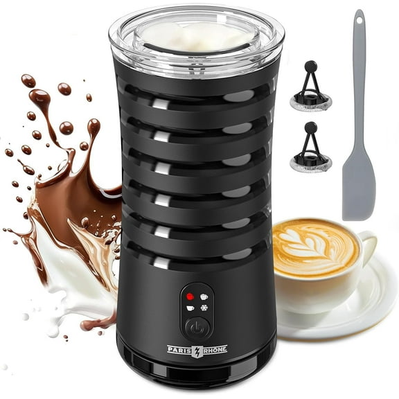 Milk Frother, 4-in-1 Milk Steamer and Frother, Hot & Cold Foam Milk Warmer with Temperature Control, Auto Shut-Off Frothers for Coffee, Latte, Cappuccino, Macchiato