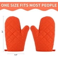 2PCS Oven Mitts Quilted Terry Cloth Lining Heat Resistant Kitchen