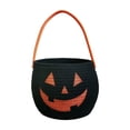 thumbnail image 3 of Sahpxhe Halloween Baskets Pumpkin Ghost Cotton Rope Woven Candy Basket,Handheld Storage Bucket Gift Basket for Trick or Treat,Halloween Party,9.84x7.87in Black-A, 3 of 8