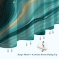 thumbnail image 6 of Teal Gold Marble Pattern Shower Curtain 36"x72" ,Bathroom Decorative Shower Curtains Set with 12 Hooks,Modern Waterproof Washable Shower Curtain, 6 of 6