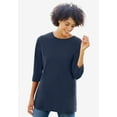 thumbnail image 4 of Woman Within Plus Size Perfect Three-Quarter Sleeve Crewneck Tee, 4 of 6