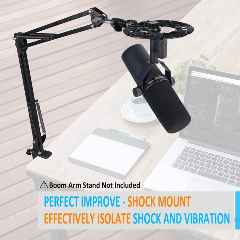 SM7B Shock Mount Reduces Vibration Noise Matching Mic Boom Arm