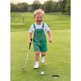 thumbnail image 5 of BemeyourBBs Toddler Baby Boy Golf Outfit Kids Overalls Romper Golf Embroidered Sleeveless Adjustable Strap Bib Overalls Shorts Jumpsuit With Pockets Spring Summer Clothes, 5 of 9