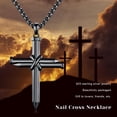thumbnail image 7 of Coachuhhar Cross Necklace for Men S925 Sterling Silver Nail Pendant Necklace Christian Jewelry Mother's Day Gifts with Mom Wife, 7 of 7