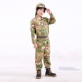 thumbnail image 2 of Ropa de camuflaje para niños, traje de manga corta largo, ropa de rendimiento para campamento de verano de entrenamiento de niñas y niños de jardín de infantes de primaria y secundaria, 2 of 5