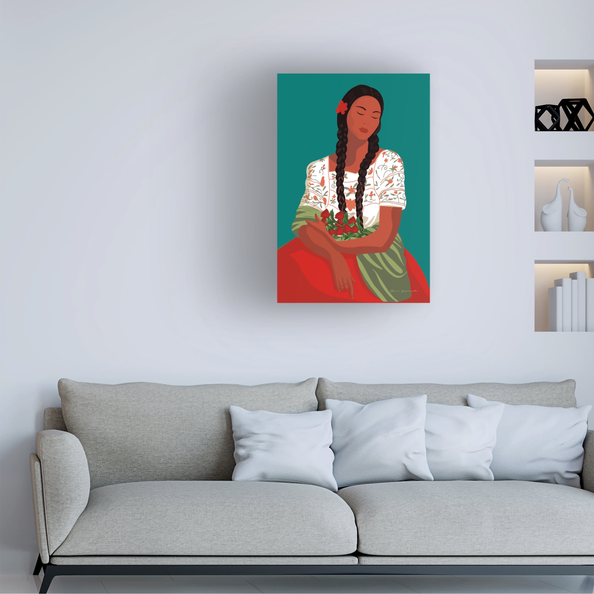 Omar Escalante 'Mexican Woman I' Canvas Art
